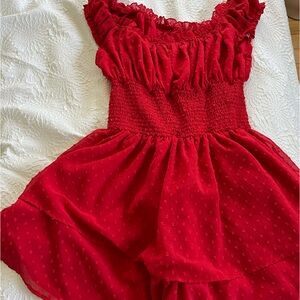 cute red dress from urban outfitters